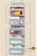 Simple Houseware 5 Clear Window Pocket Over Door Hanging Organizer, Gray