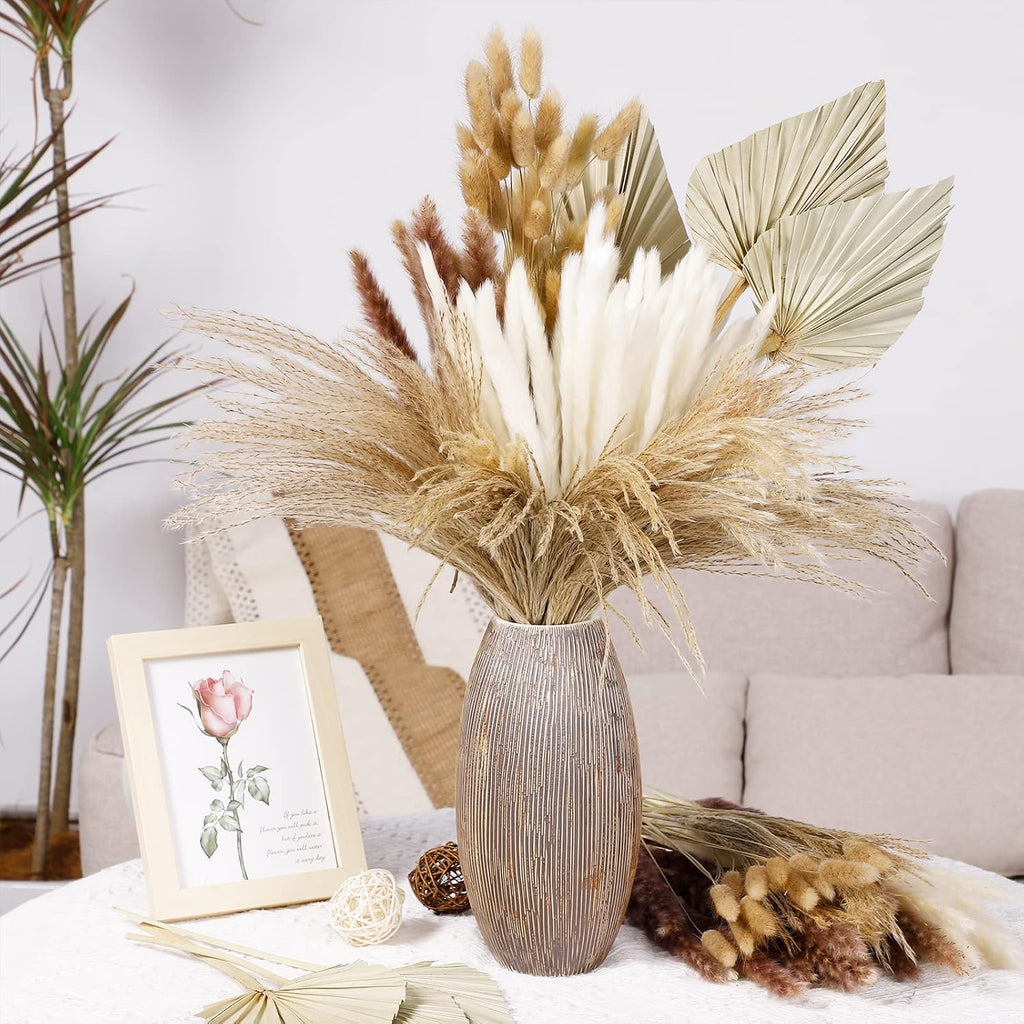 110 Pieces Dried Pampas Grass Decor Bulk