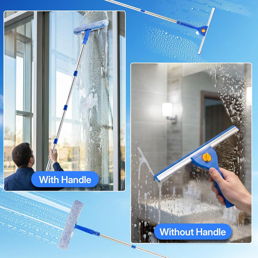 10Ft Professional Window Cleaning Kit with Bucket for Home & Commercial