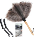 Soarer Ostrich Feather Duster for Cleaning,2Pcs Brush Kit,14inch Handle
