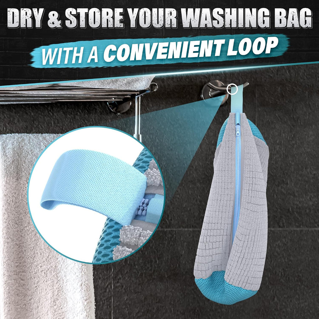 2 Pcs XXL Shoe Washing Machine Bag, Tennis Shoe Laundry Bag, Gray