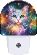 Night Lights Plug into Wall, Fabulous Cat Night Light with Dusk to Dawn Smart Sensor for Bedroom Bathroom Hallway Kitchen, Led Nightlights for Boys Girls Women Men