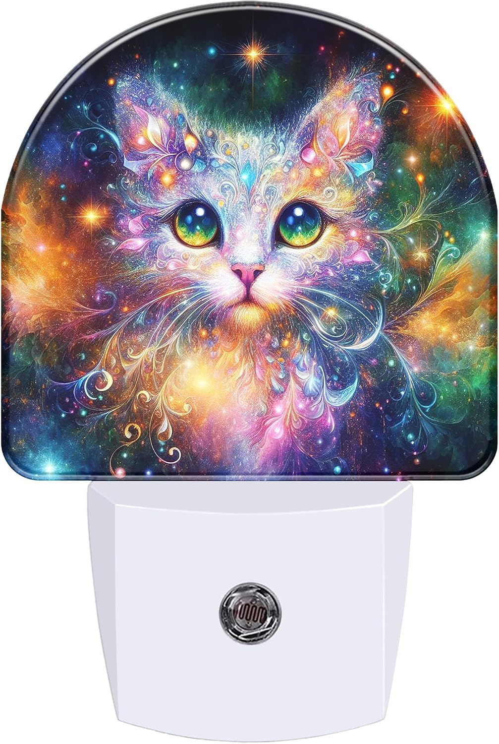 Night Lights Plug into Wall, Fabulous Cat Night Light with Dusk to Dawn Smart Sensor for Bedroom Bathroom Hallway Kitchen, Led Nightlights for Boys Girls Women Men