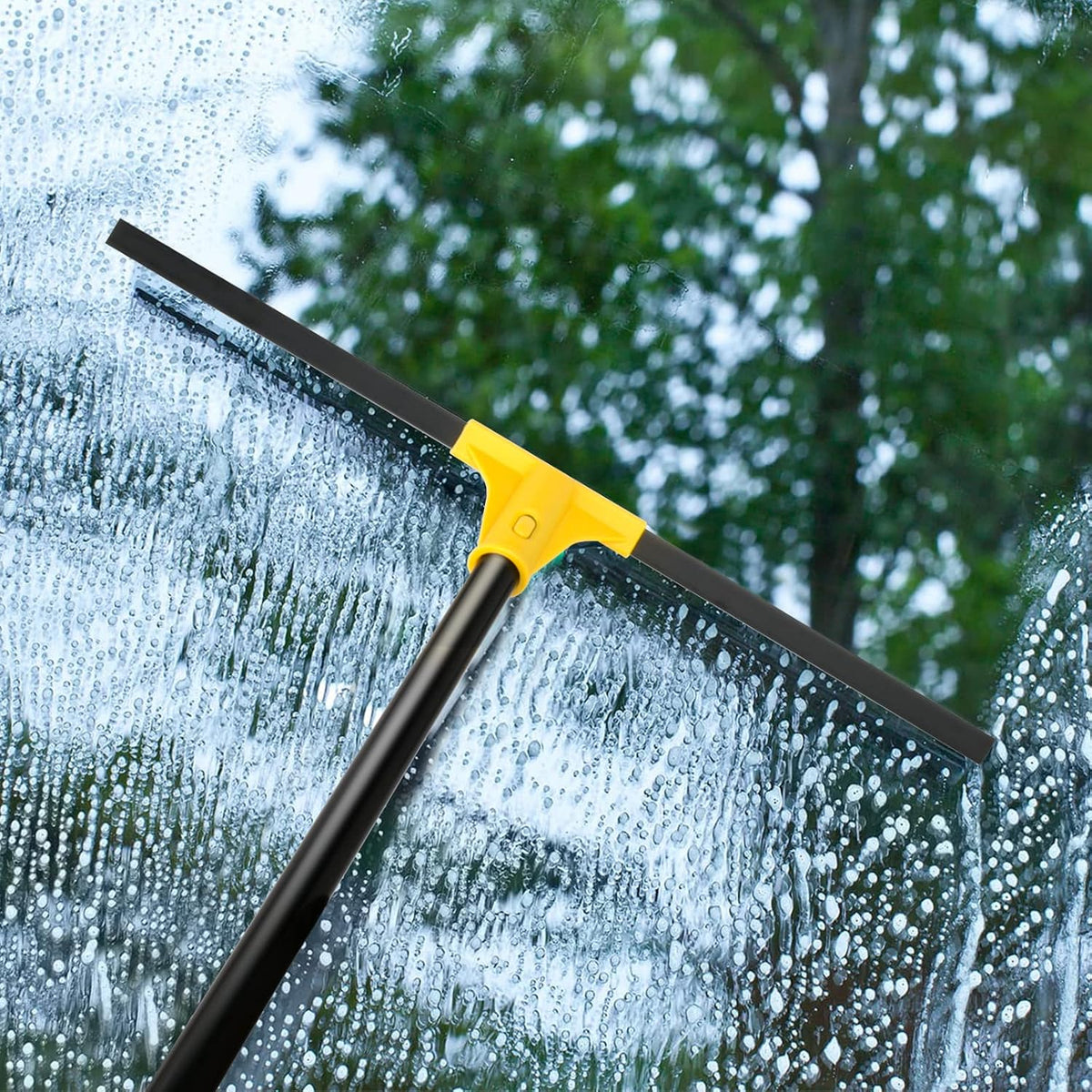 Floor Squeegee for Concrete and Tile Cleaning, 24'' Water Wiper Broom