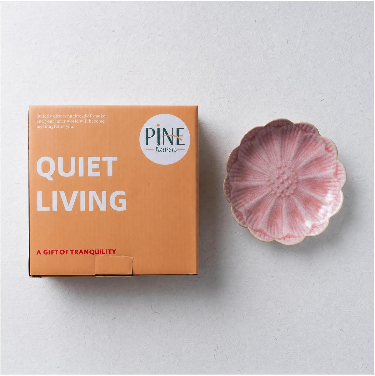 Pinehaven Pink Lotus Incense Holder, 5.5 Inch Cute Flower Japanese