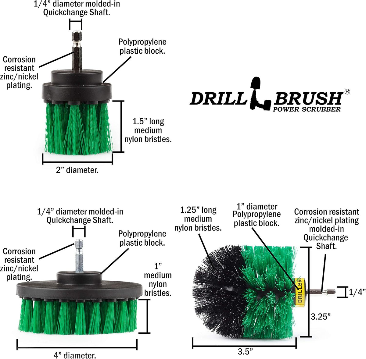 Drill Brush Attachment - Oven Scrubbing Brush Set - Air Fryer Cleaning Tool