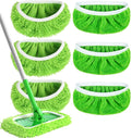 Reusable Microfiber Mop Pads for Swiffer Sweeper(Green 6pcs)