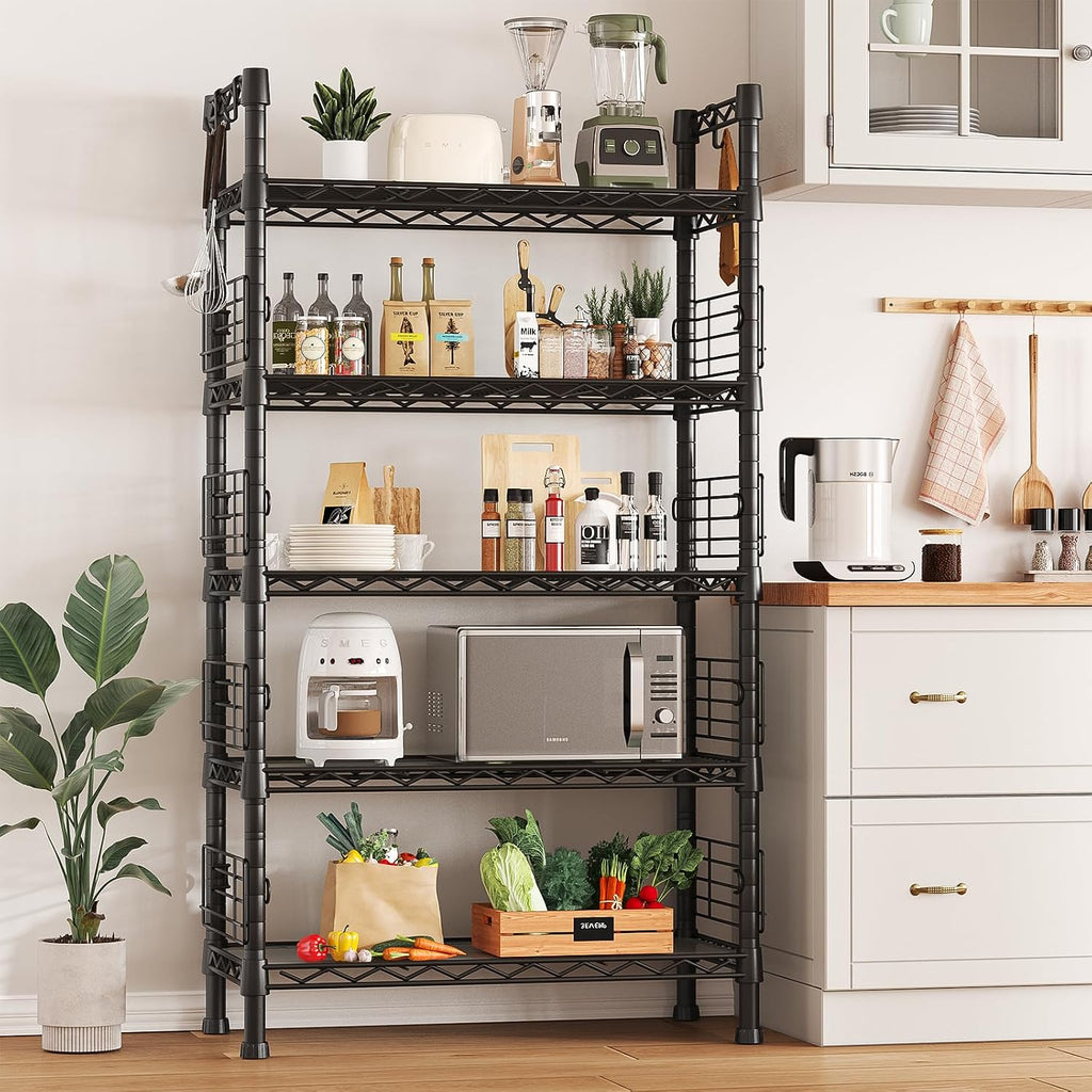 FUTASSI Large Metal Storage Rack, Storage Organizer Shelves for Kitchen