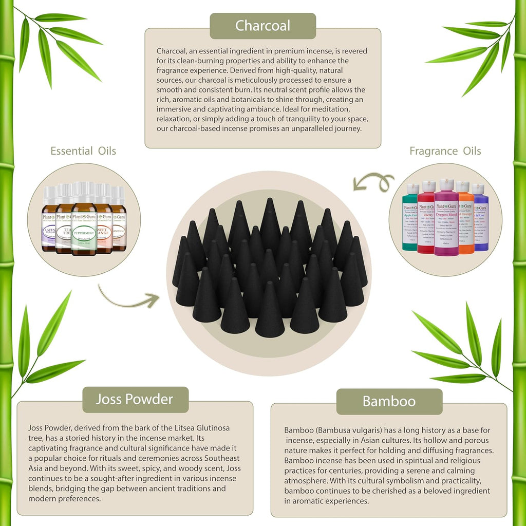 Lavender Charcoal Incense Cones 1" TOPFLOW - 100 Pack Bulk - Natural Scented Cones Handmade Hand Dipped
