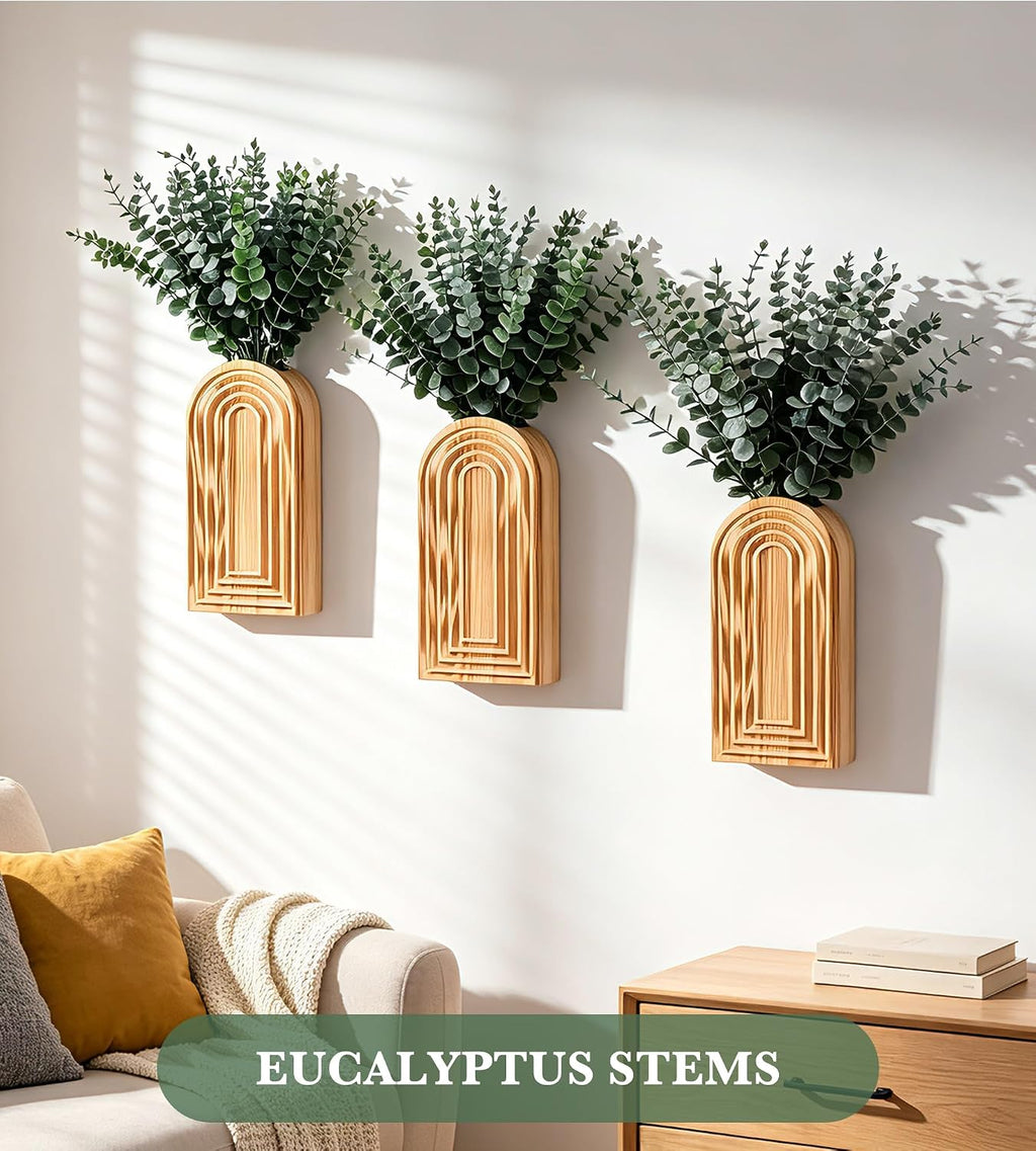 30 Pcs Artificial Eucalyptus Stems Eucalyptus Leaves,Fake Eucalyptus Plants