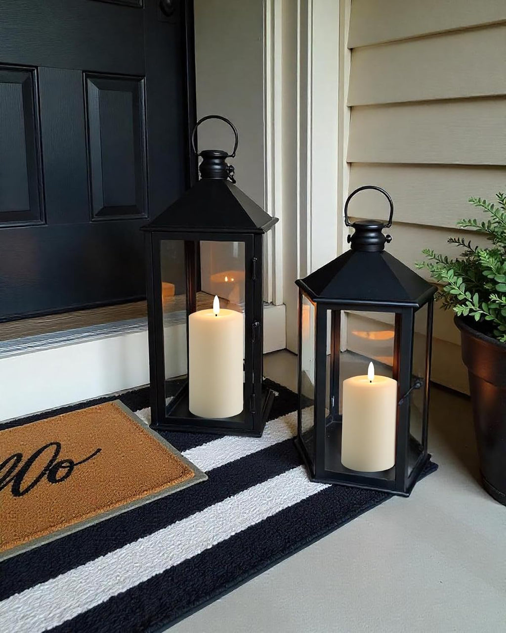 Gmnee 3"x4" Flickering Flameless Candles with Remote Timer, LED Candles