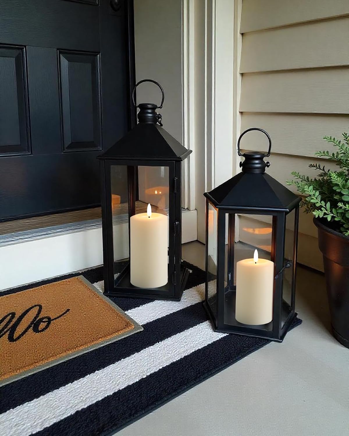 Gmnee 3"x4" Flickering Flameless Candles with Remote Timer, LED Candles