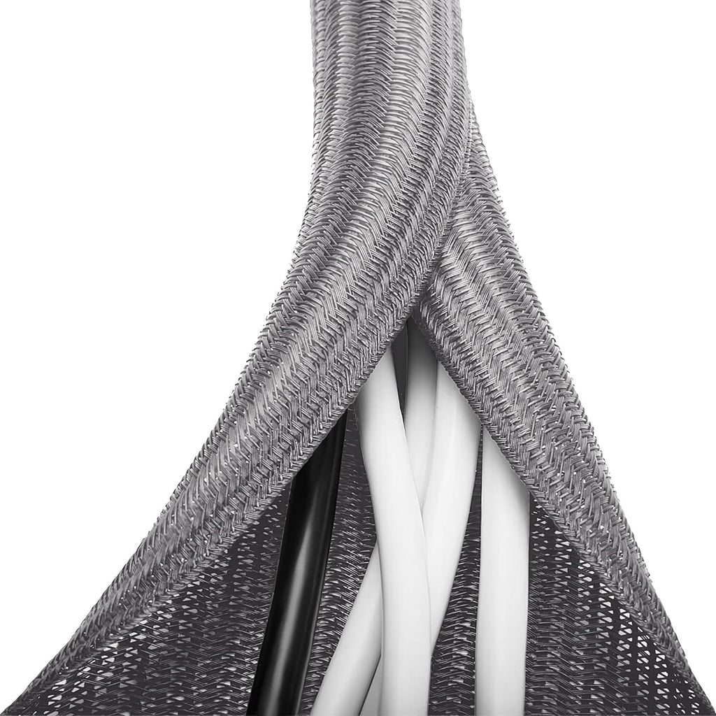 6.6ft 4/5 inch Grey Cable Sleeve