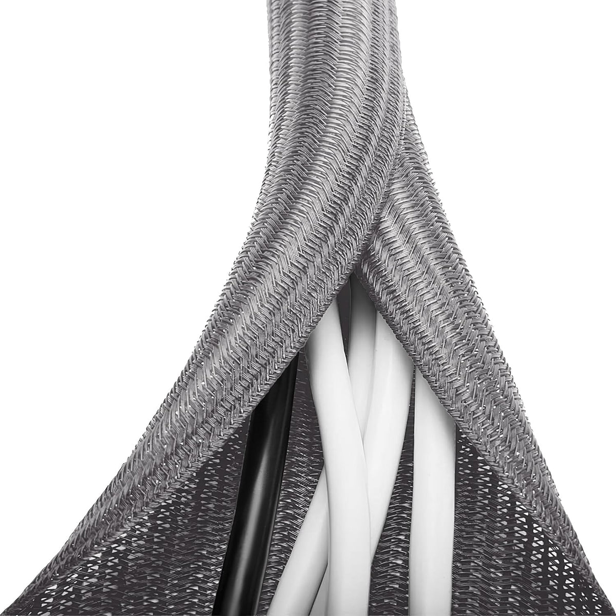 6.6ft 4/5 inch Grey Cable Sleeve