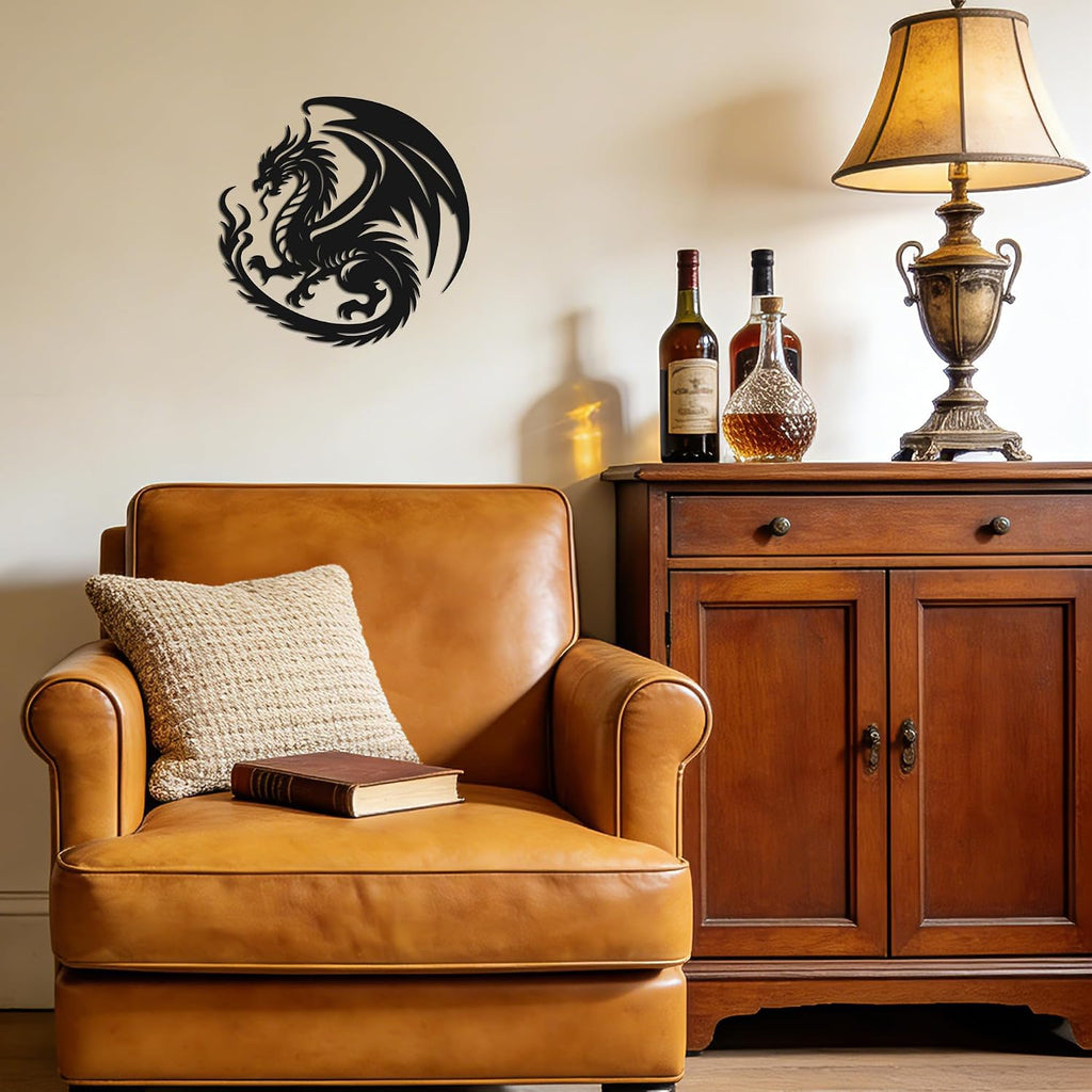 Rajukit Metal Dragon Wall Art Fantasy Decor for Home