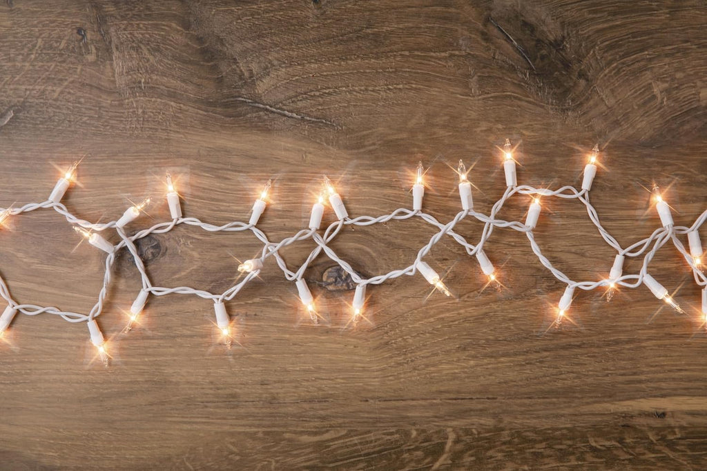 612 Vermont Clear 20 Count Christmas String Lights on White Wire Cord