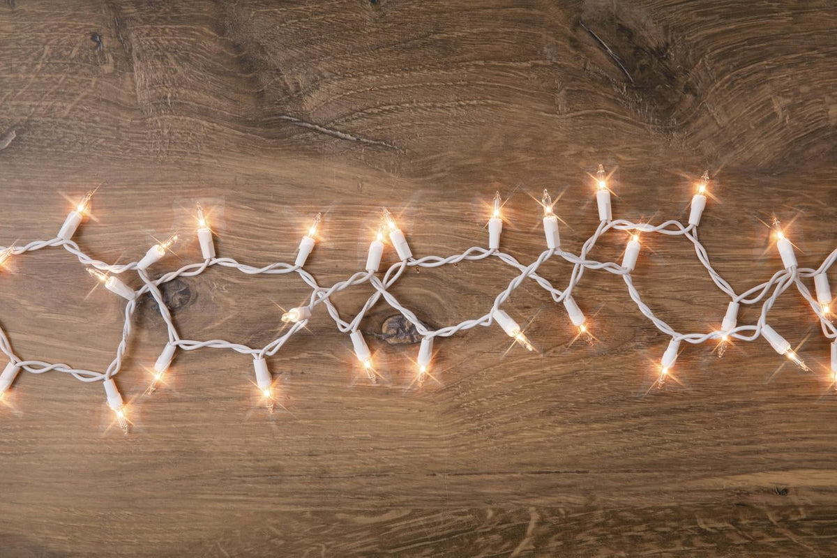 612 Vermont Clear 35 Count Christmas String Lights on White Wire Cord