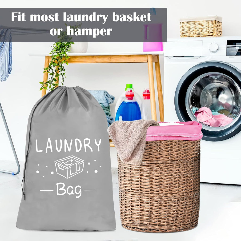 Sylfairy 2 Pack Extra Large Travel Laundry Bag, Dirty Clothes Organizer with Drawstring,Heavy Duty Travel Laundry Bags,Easy Fit a Laundry Hamper Travel Essentials