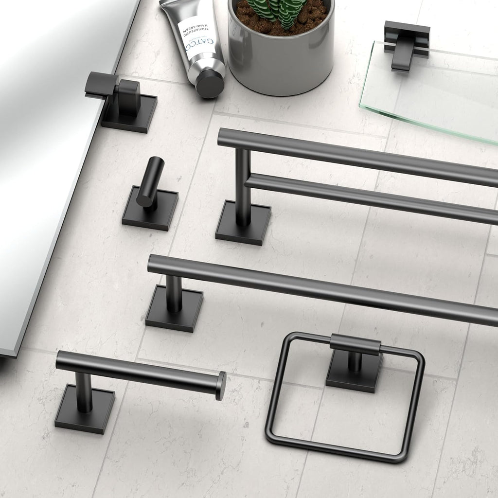 Gatco 5616MX Mode Glass Shelf, Matte Black