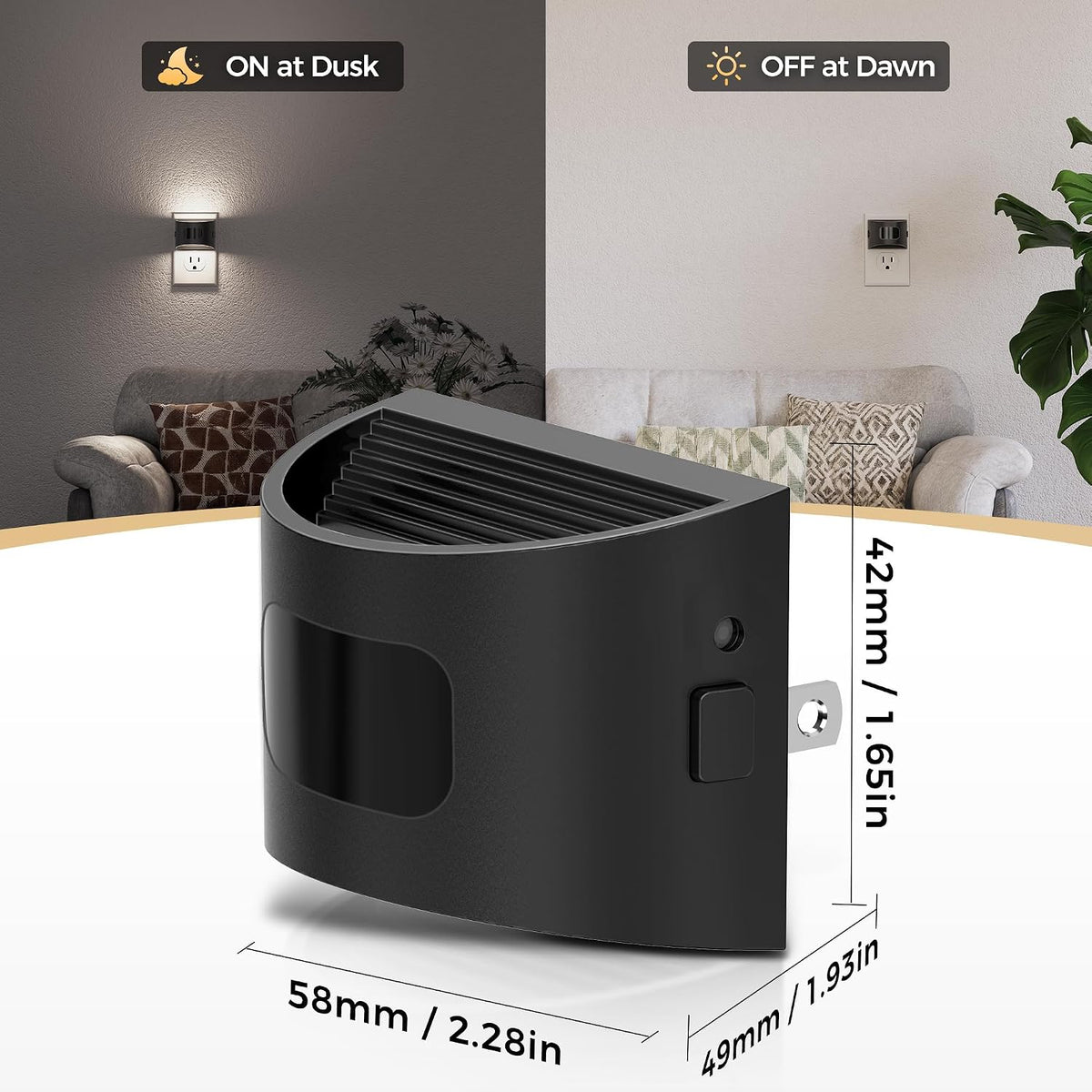 DORESshop Motion Sensor Night Light, Night Lights Plug into Wall, 5000K