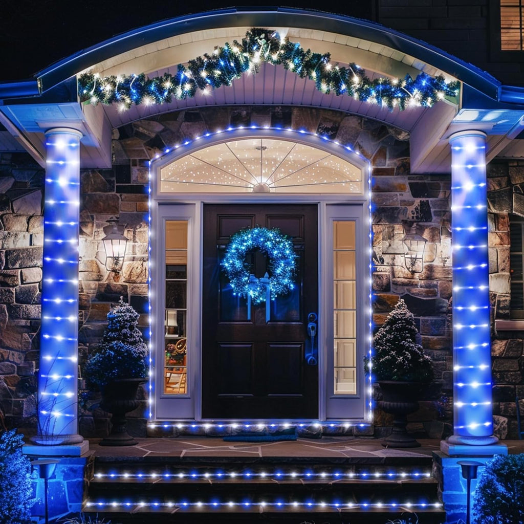 JMEXSUSS 2 Pack Rope Lights Battery Operated Christmas Lights Outdoor