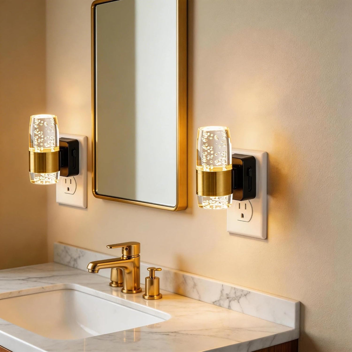 LED Night Light, Dimmable Night Lights Plug into Wall 2 Pack
