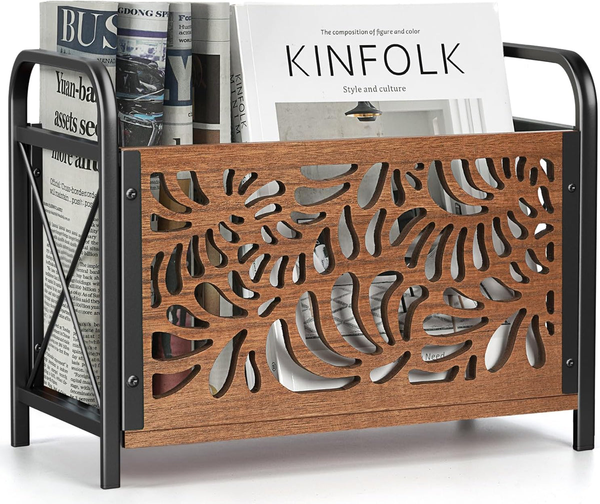 Magazine Holder, Magazine Rack Floor, Wood Magazine File Holder