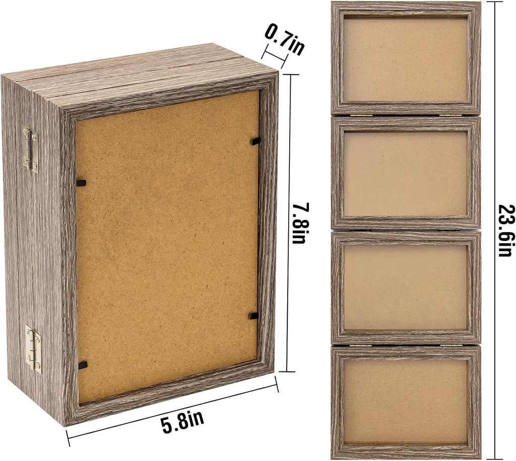 5x7 Back To School 4 Picture Frame Hinged Photo Frame with 4 Openings