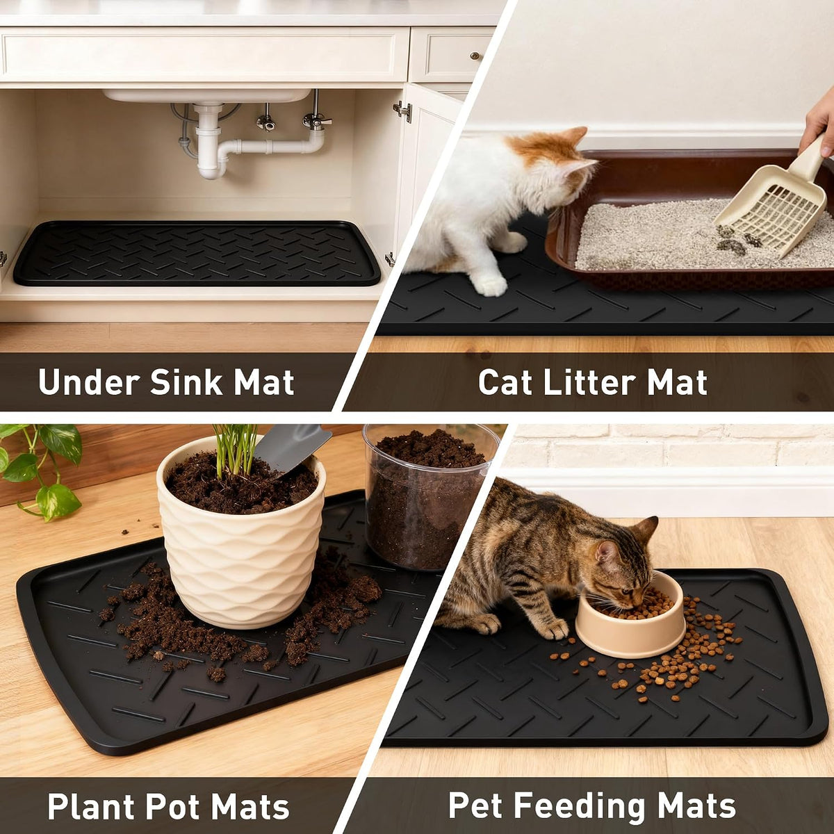 Extra Large Boot Trays Heavy Duty Rubber Mat with Lip,Waterproof Shoe Mat Tray for Entryway Shoe Tray Multi-Purpose for Indoor or Outdoor 47.24×15.75in