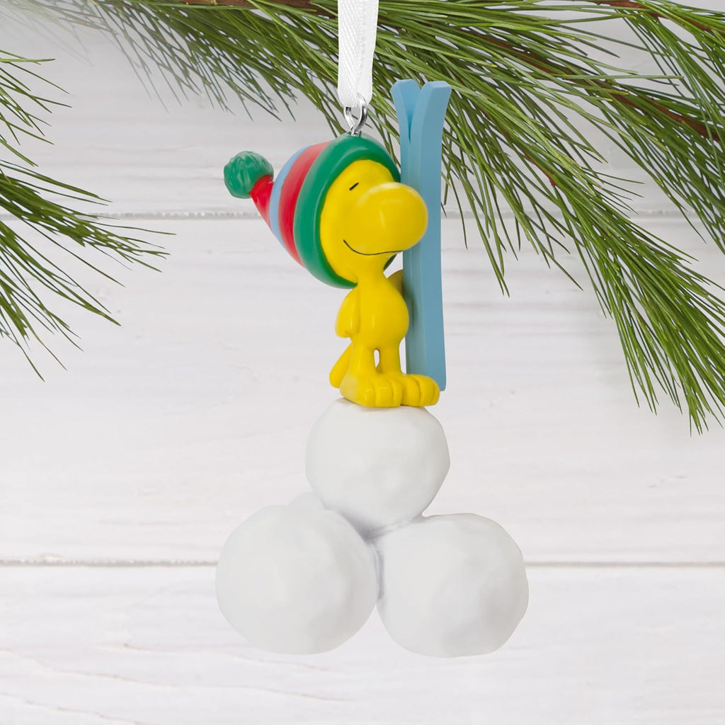 Hallmark Peanuts Woodstock with Snowballs Christmas Ornament