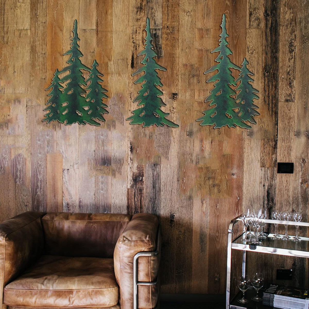 Pine Wall Hanging Metal Christmas Tree Decor Outdoor Metal Wall Art Pine