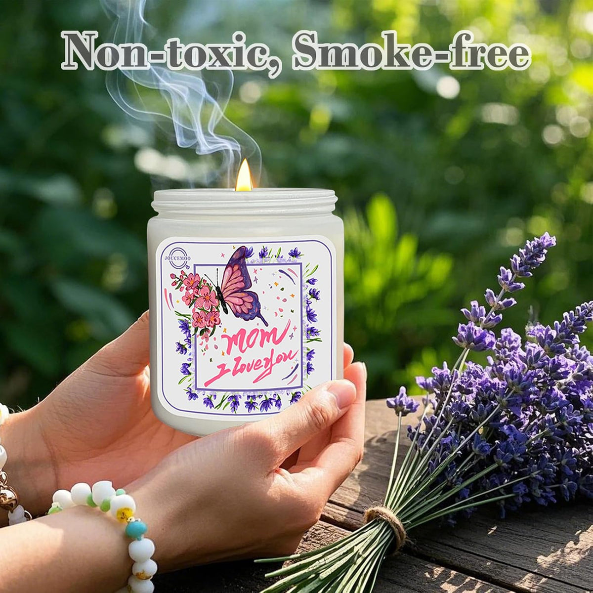 Gift for Mom, Lavender Eucalyptus Scented Candles, 7oz Non Toxic Candle