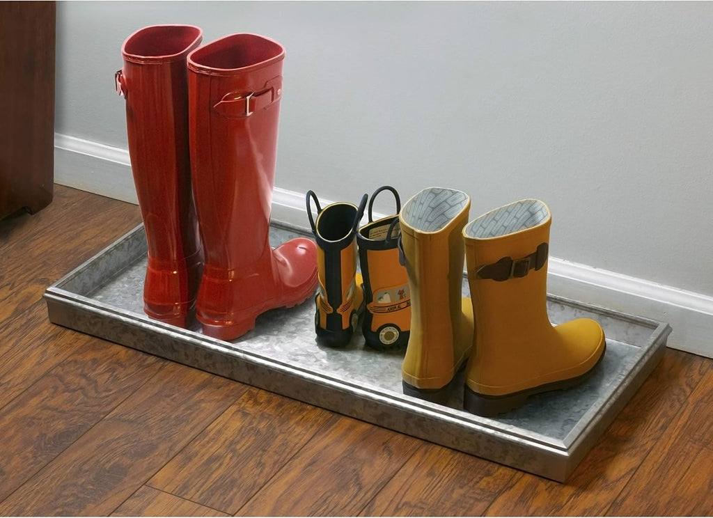 Good Directions Medium Boot Tray, 30-Inch Galvanized Gray Shoe Tray