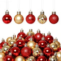 HipTree 30ct 1.18 Inch Red Gold Mini Ornaments, Xmas & Halloween Tree Decor