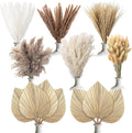 202 Pcs Boho Dried Pampas Grass Decor Bulk