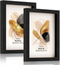 VIOLABBEY 8x10 Picture Frame Black Set of 2 Shadow Box