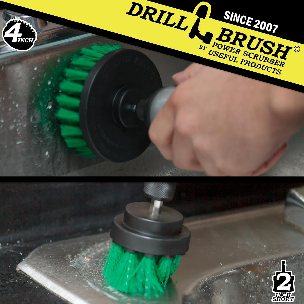 Drill Brush Kitchen Cleaning Supplies - Drill Brush Microwave Scrubber Set