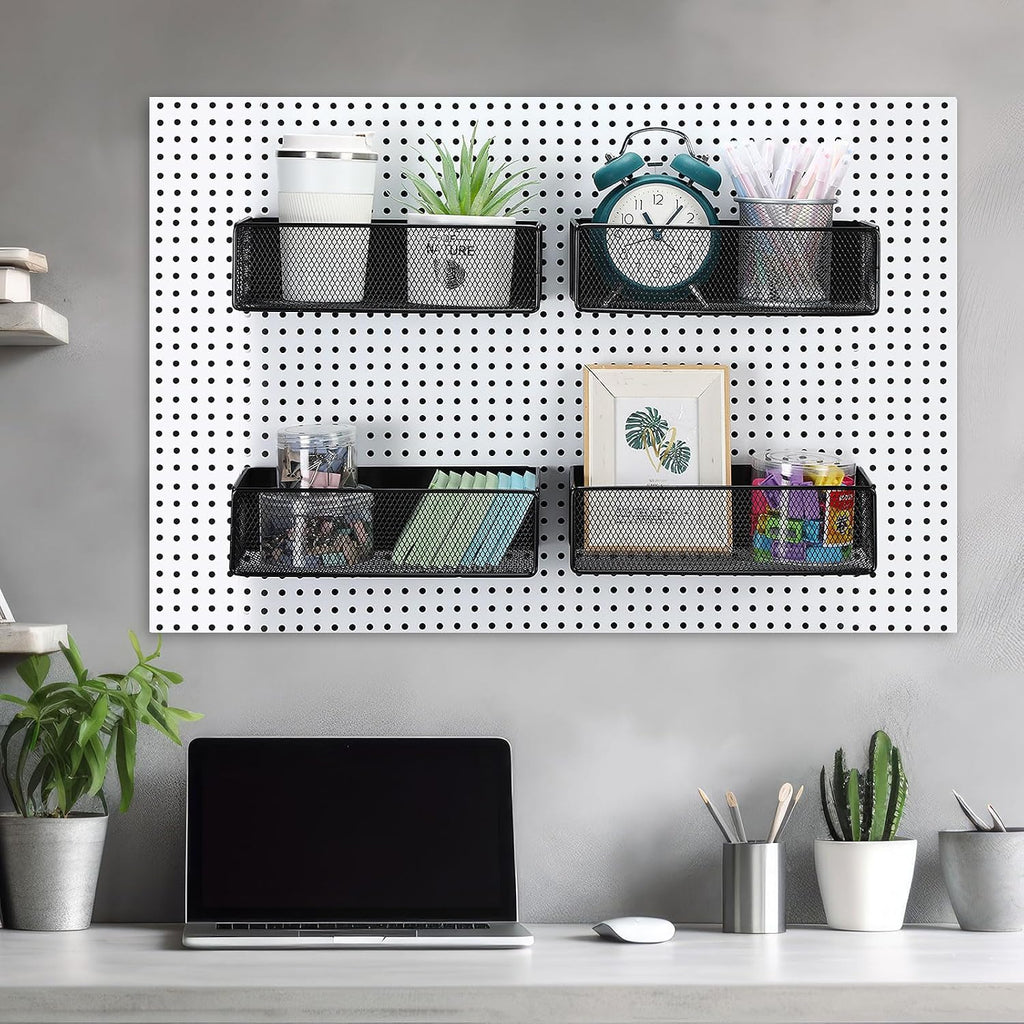 Tioncy 4 Pcs Magnetic Storage Bin Magnetic Locker Organizer for Pegboard