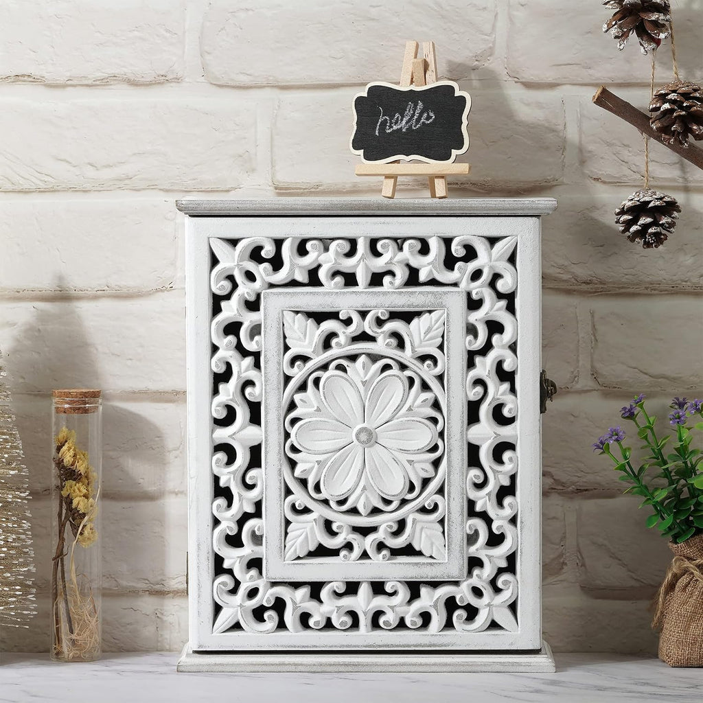 Wooden Key Holder for Wall, Key Box Key Cabinet, Key Hooks Wall