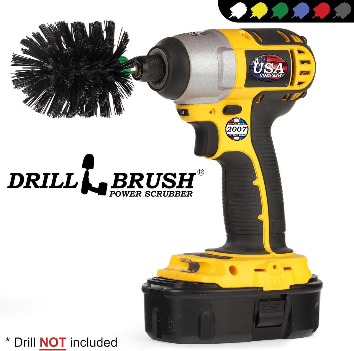 Ultra Stiff Black Electric Spin Scrubber - Wire Brush for Drill Alternative