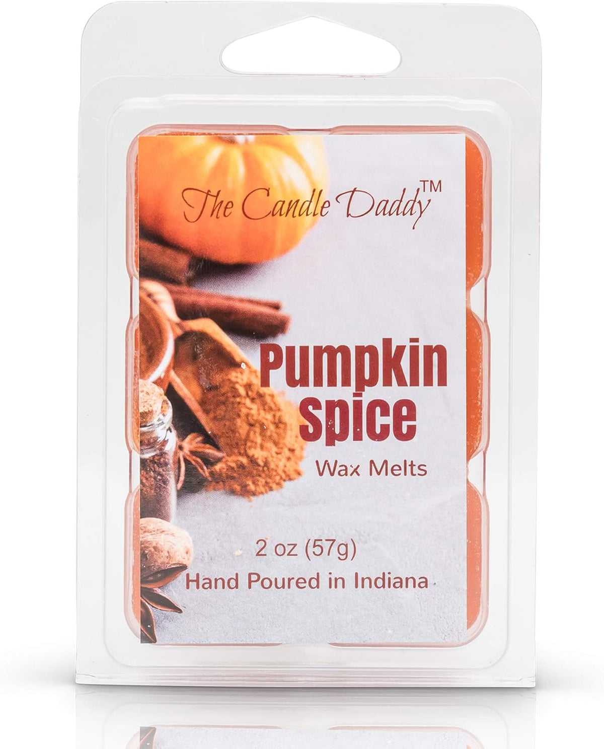The Candle Daddy Pumpkin Spice Fall Autum Scented Melt- Maximum Scent Wax Cubes/Melts- 1 Pack -2 Ounces- 6 Cubes