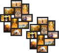 QUTREY 2 Pack 10 Opening 4x6 Collage Picture Frames Set for Wall Decor, Multiple Picture Frames Displays 4 by 6 Inch Photos，Black 4x6 Frames for Family Office Christimas Mother's Day
