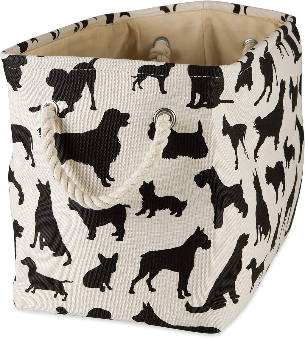 Bone Dry Dog Toy Basket, Rectangle Multi Medium, Collapsible