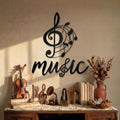 Zhengmy 2 Pcs Metal Music Note Wall Decor Musical Notes Art Sign Decoration