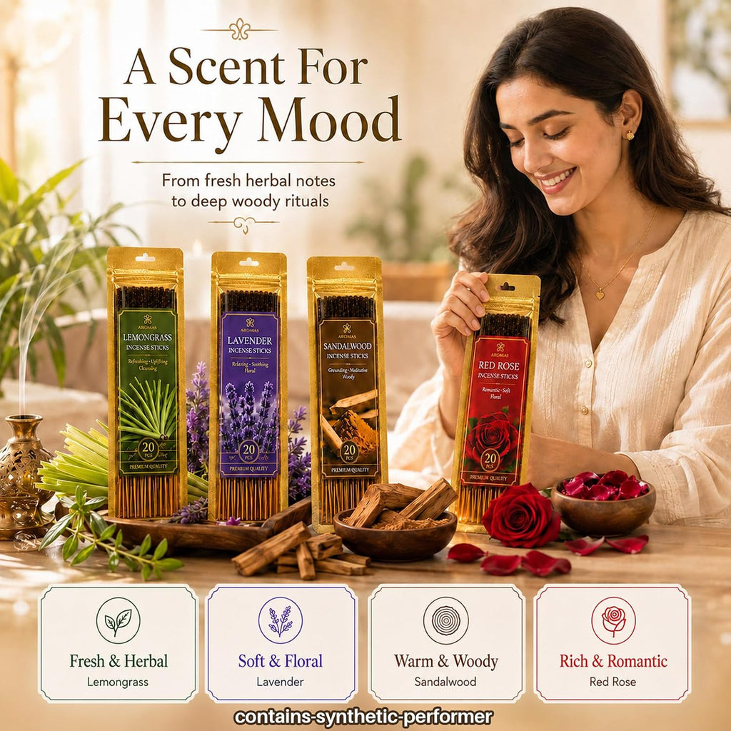RAINFLOW Incense Sticks 160 Pack, 8 Scents Indian Incense Variety Pack