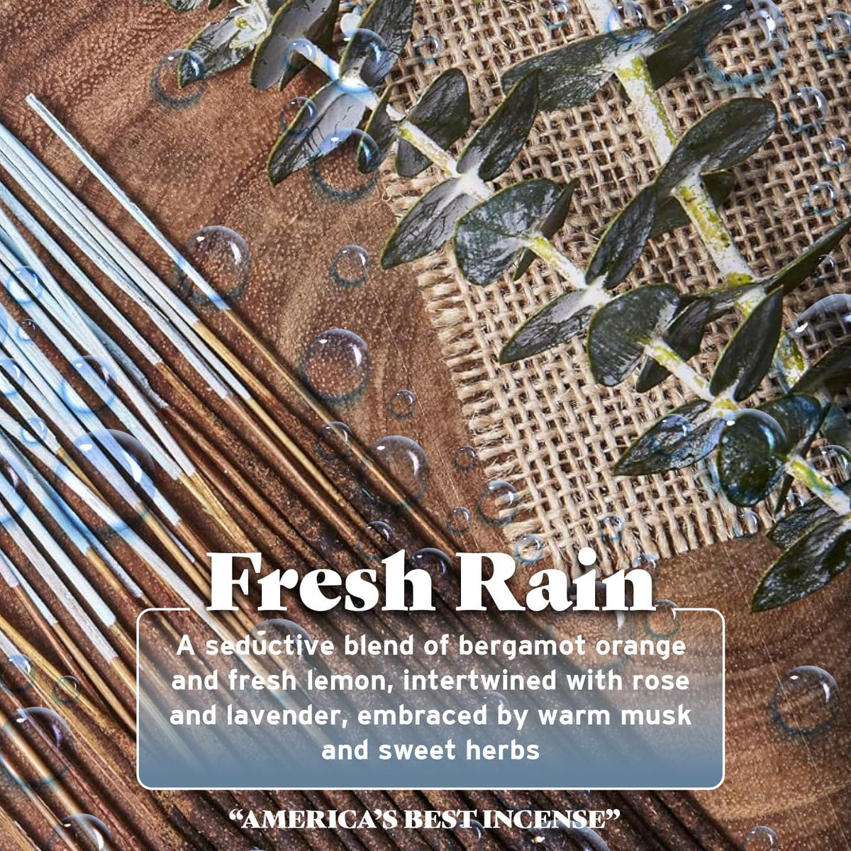 Wild Berry Fresh Rain 11-Inch Incense Sticks, Hand Dipped, 100 Count