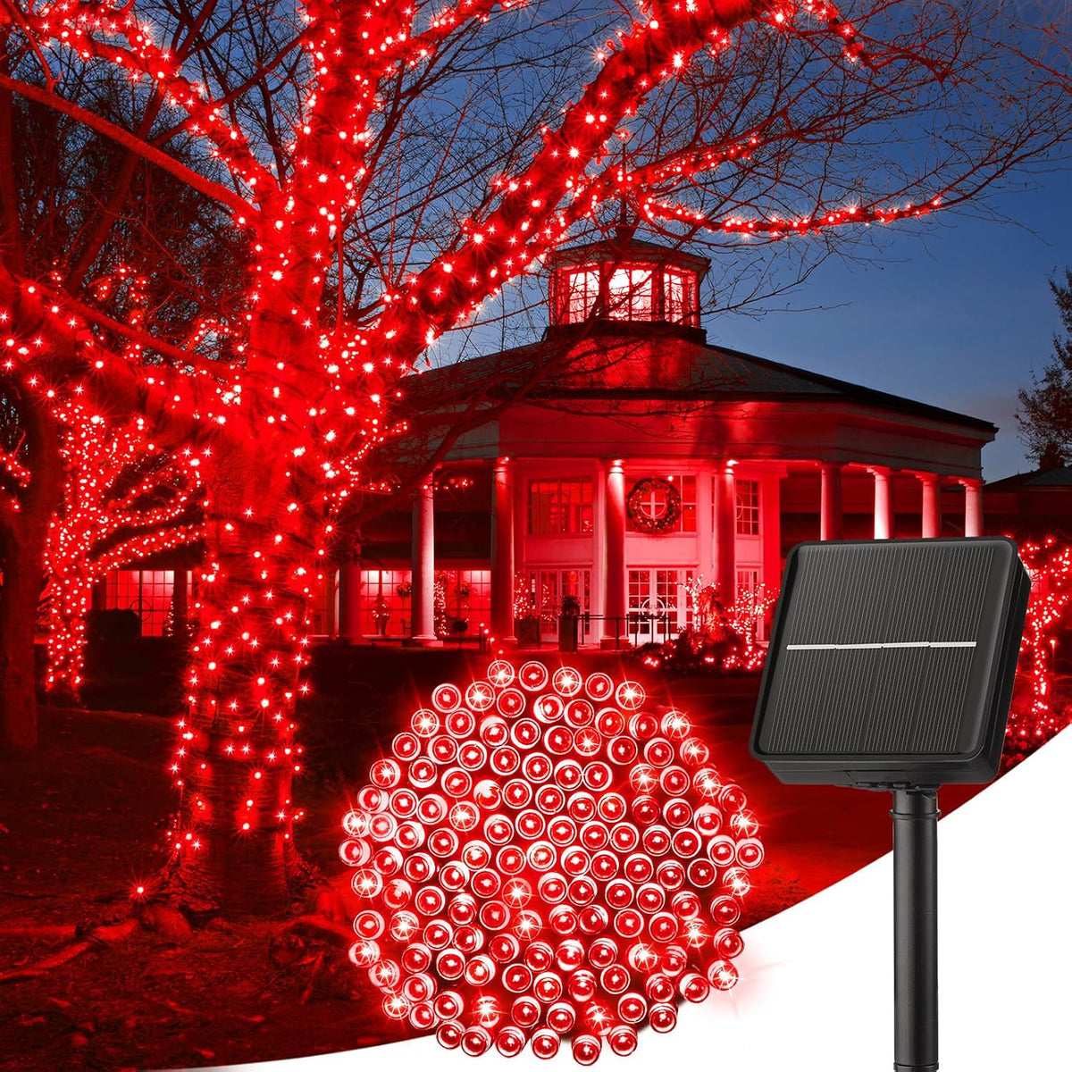 Minetom Solar String Lights Outdoor,2 Pack Total 80FT 200 LED String Light