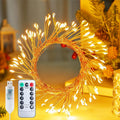 Minetom USB Firecracker Fairy Lights Plug in, 16.4FT 200 LED Warm White
