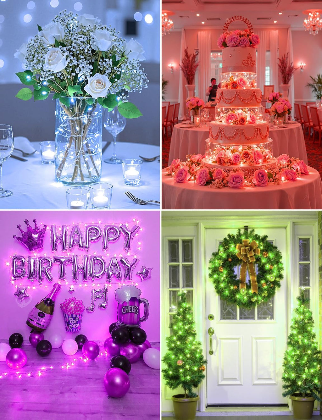 Brightown 14 Pack 6 Color LED Fairy Lights Battery Operated String Lights