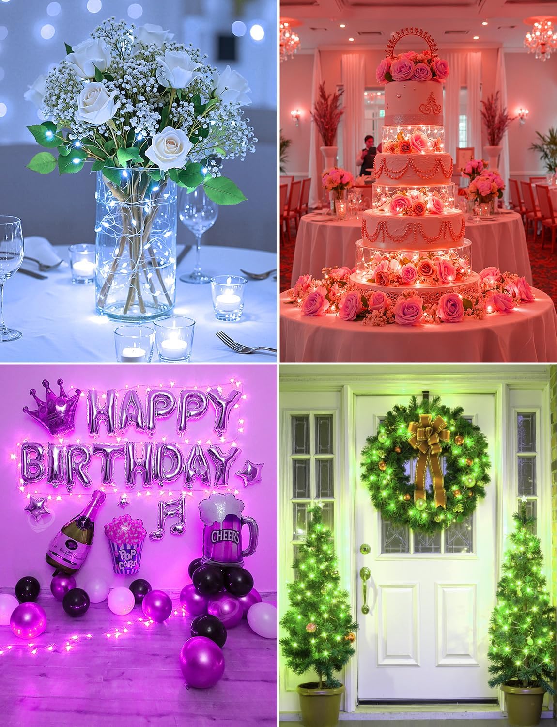 Brightown 14 Pack 6 Color LED Fairy Lights Battery Operated String Lights